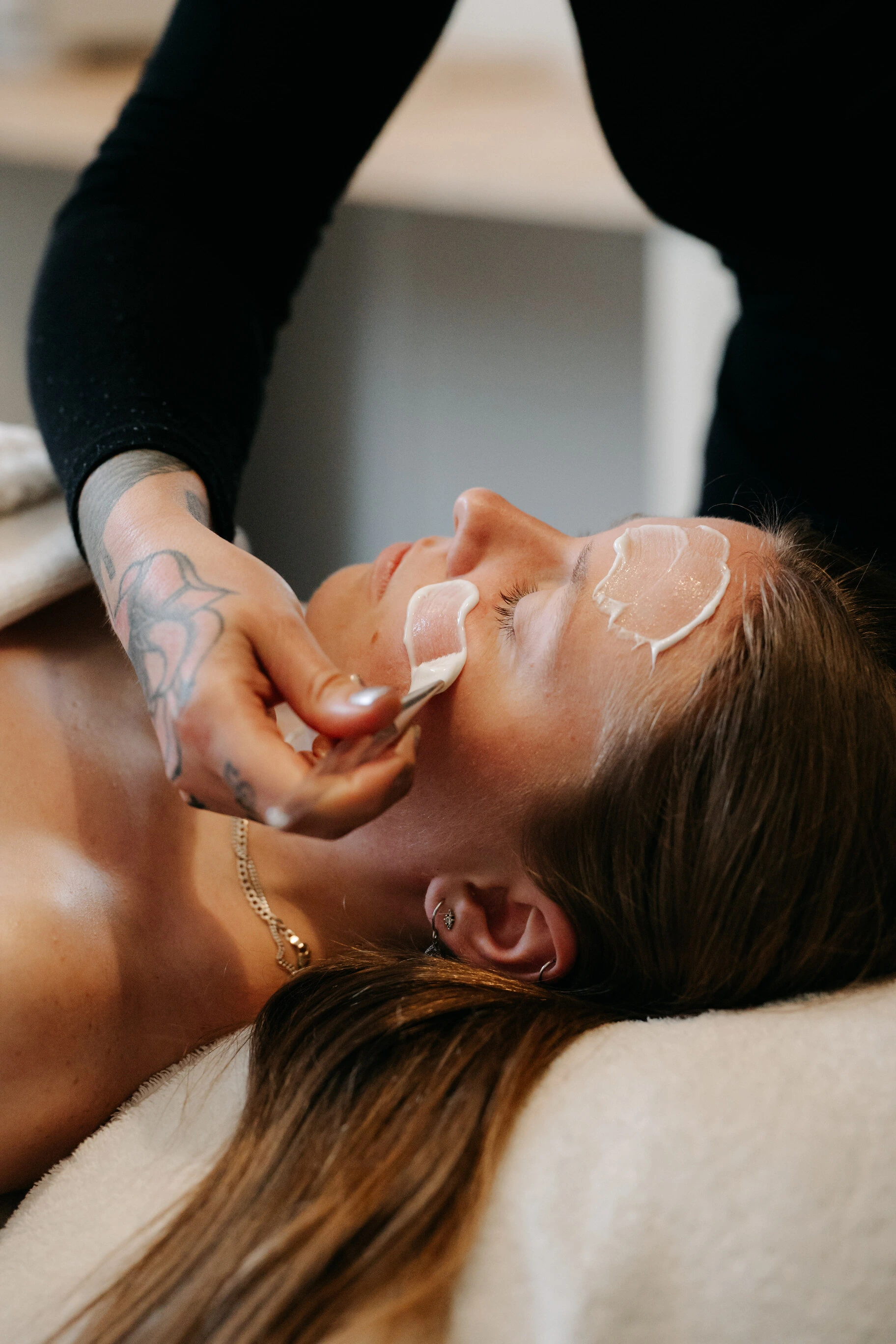 A restorative facial treatment in Kate's private studio.
